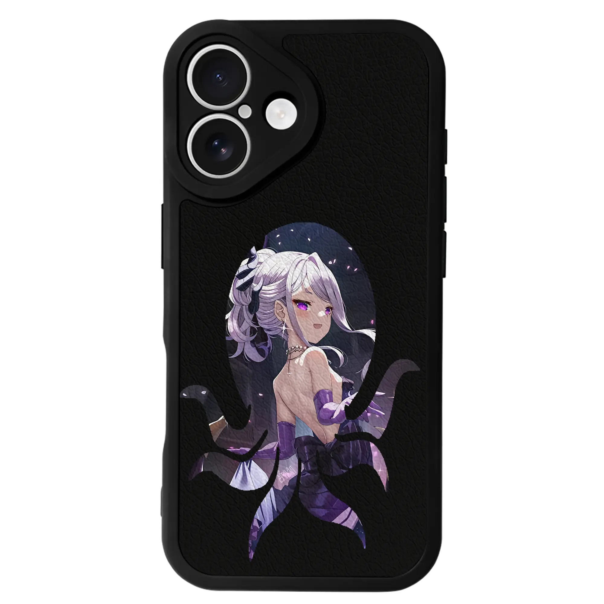 ブルーアーカイブ グッズ 空崎ヒナ - IPhone 16シリーズ対応 ・ シリコンスマホケース ・ レザー調 ・ 高精度フィット ・ 耐衝撃 ・ ワイヤレス充電対応 ・ 精密カット